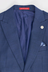 Moška tridelna mornarsko modra obleka James kroja