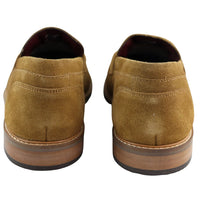 Moški čevlji brez rokavov iz pravega semiša, rjavi, elegantni, klasični, udobni