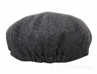 Otroška kapa Peaky Blinders Newsboy Tweed z 8 paneli in vzorcem ribje kosti