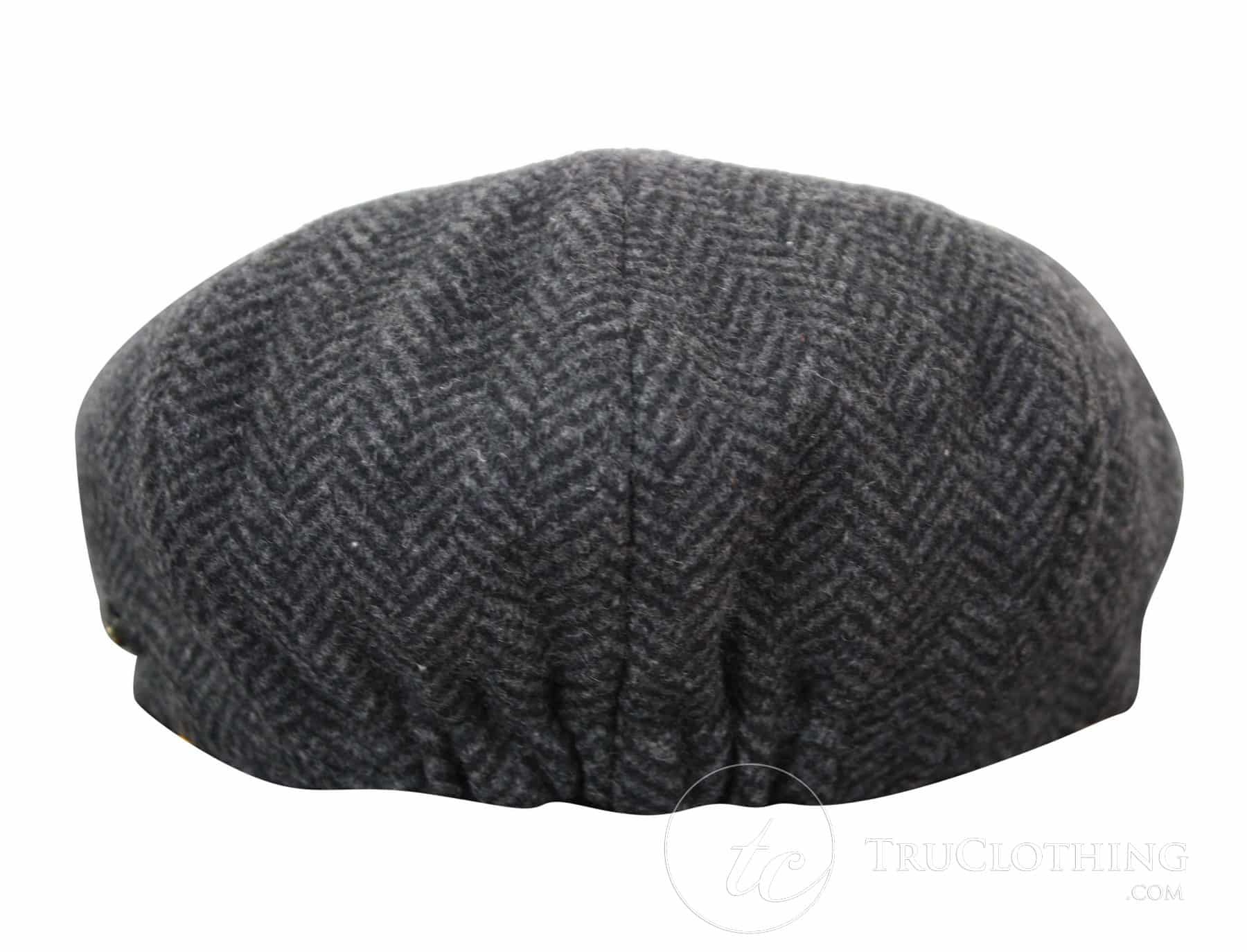 Otroška kapa Peaky Blinders Newsboy Tweed z 8 paneli in vzorcem ribje kosti
