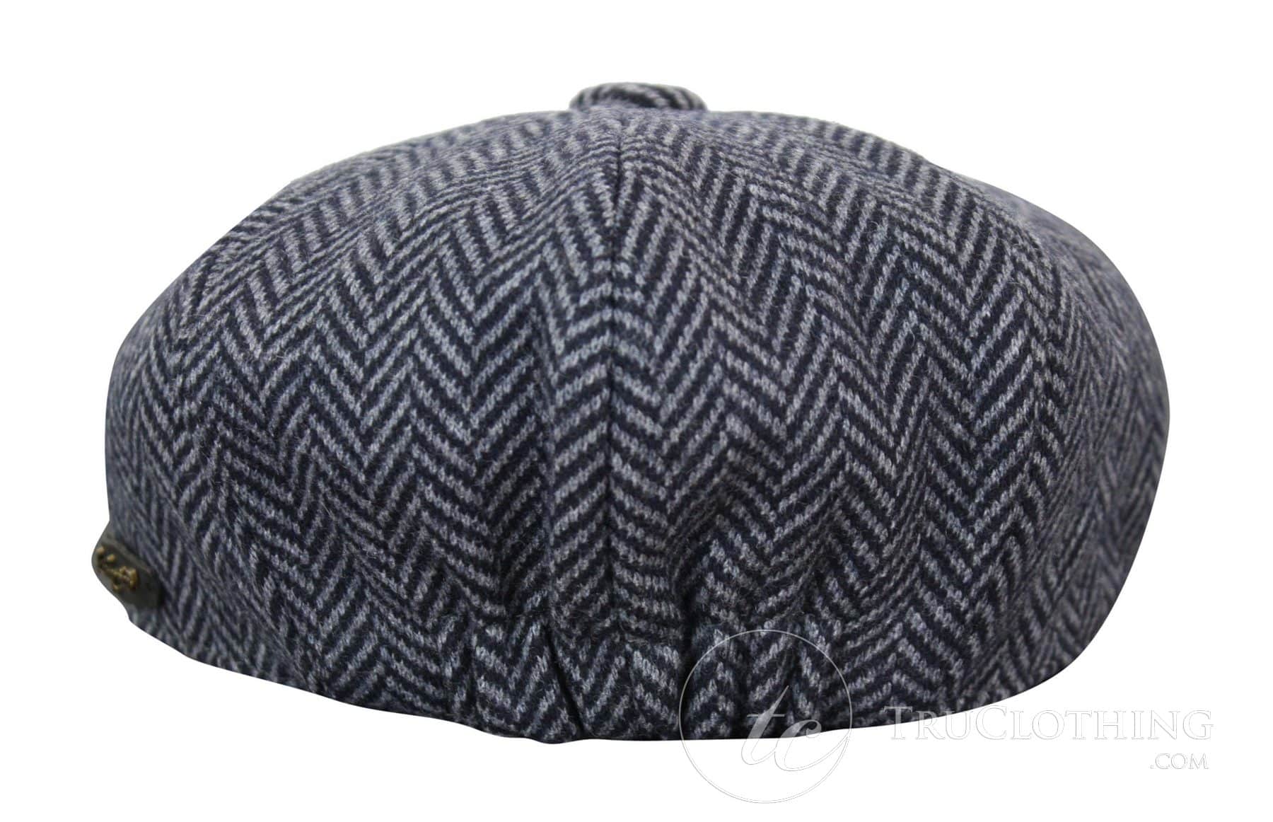 Otroška kapa Peaky Blinders Newsboy Tweed z 8 paneli in vzorcem ribje kosti