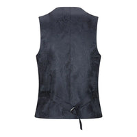 Fantovska 3-delna sijoča modra poročna obleka, krojena, elegantna, formalna