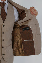 Kurt - moški bež blazer kroja
