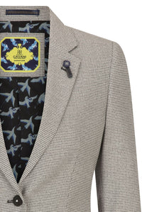 Ženski tvid bež blazer volnen klasičen lovski suknjič vintage 1920 retro