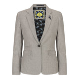 Ženski tvid bež blazer volnen klasičen lovski suknjič vintage 1920 retro