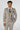Leo - Moška bež 3-delna karirasta obleka po meri