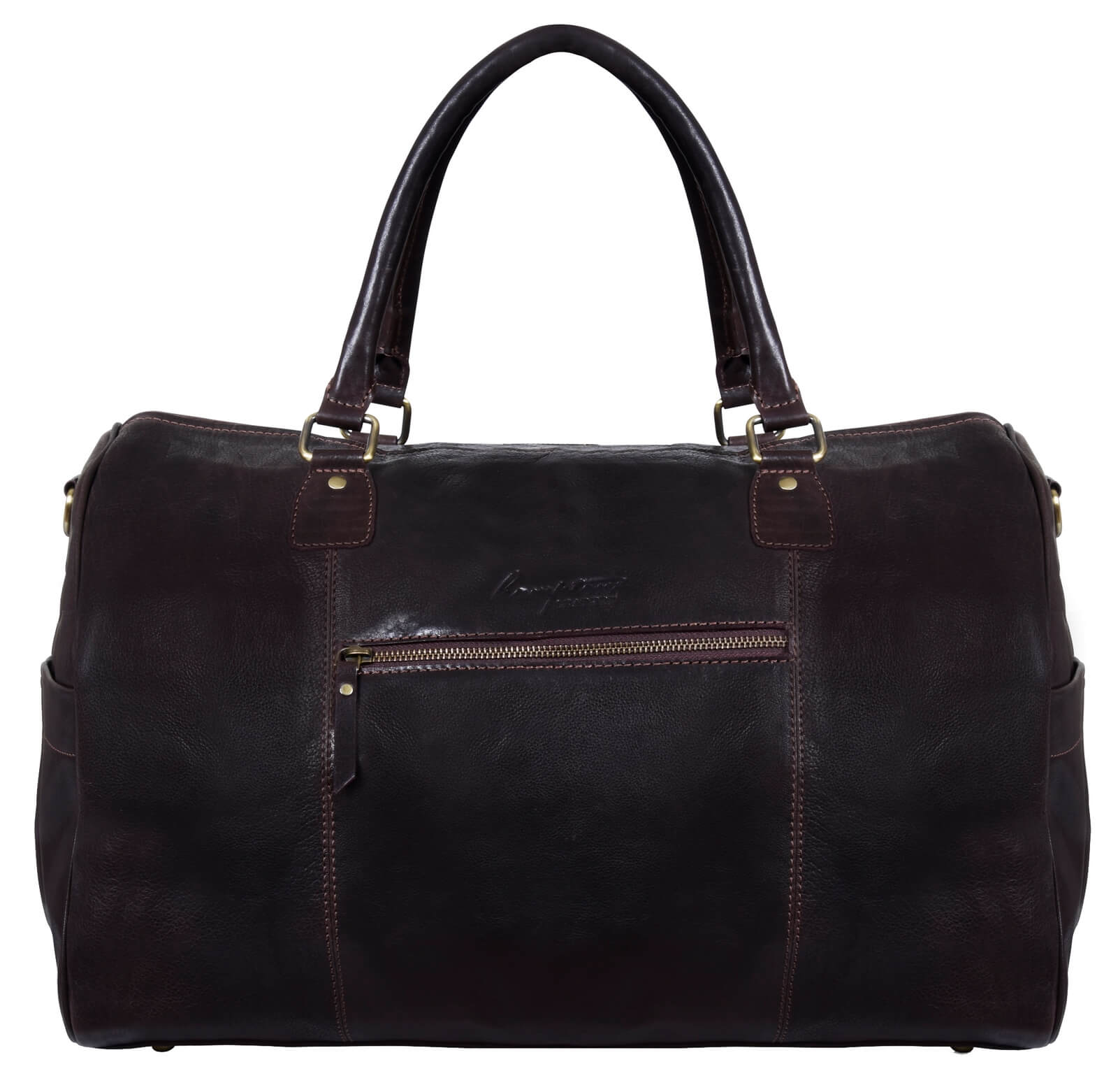 Potovalna torba iz pravega usnja, vintage, rjava