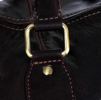 Potovalna torba iz pravega usnja, vintage, rjava