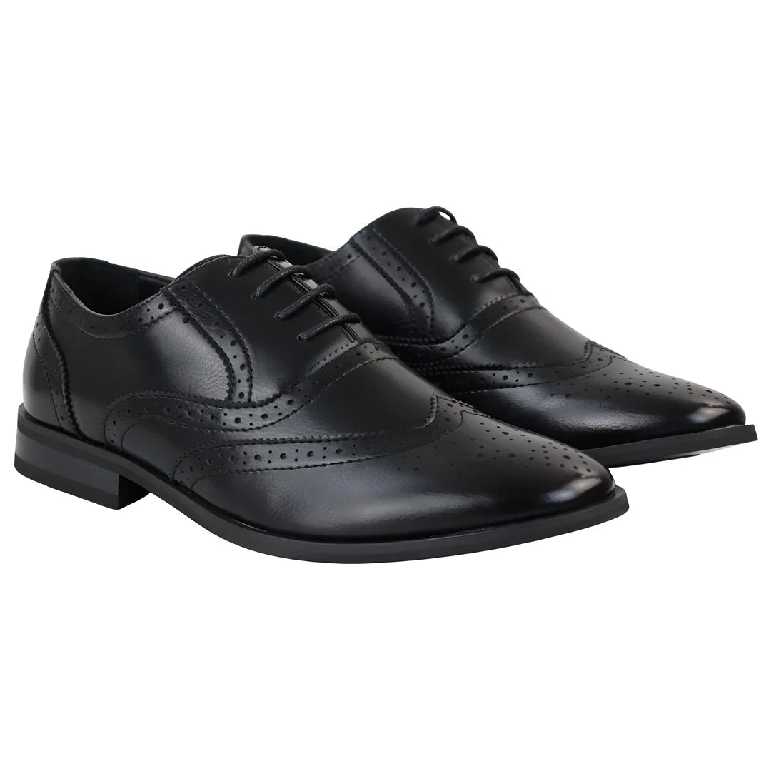 Moški črni čevlji brogues