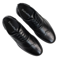 Moški črni čevlji brogues