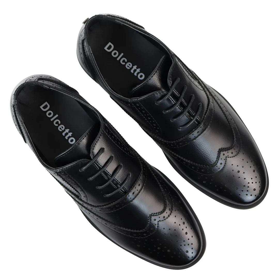 Moški črni čevlji brogues
