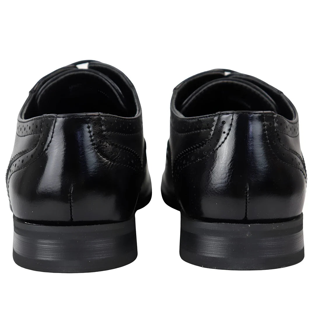 Moški črni čevlji brogues