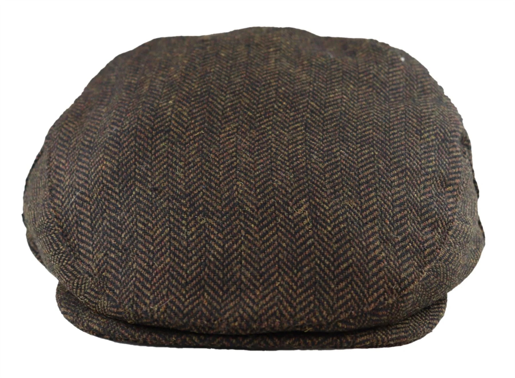 Moška ravna kapa iz volne, ribja kost, rjav tvid, klasična, 1920-ta unisex Del Boy