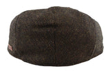 Moška ravna kapa iz volne, ribja kost, rjav tvid, klasična, 1920-ta unisex Del Boy