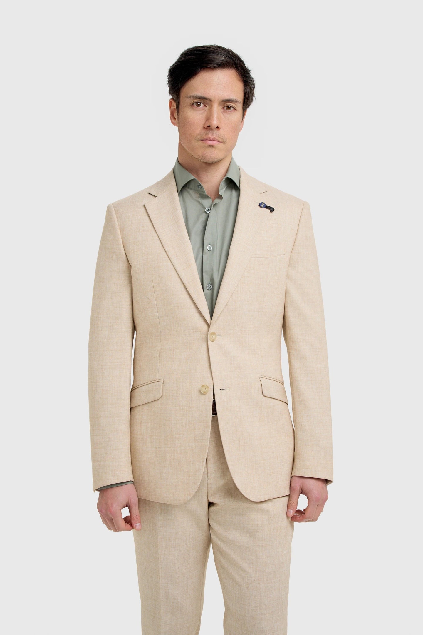 Malibu - Moški bež teksturiran blazer