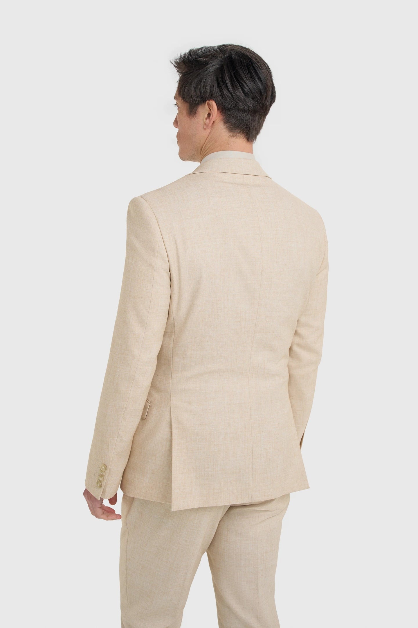 Malibu - Moški bež teksturiran blazer