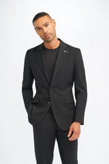 Malibu - Moški črn krojeni blazer