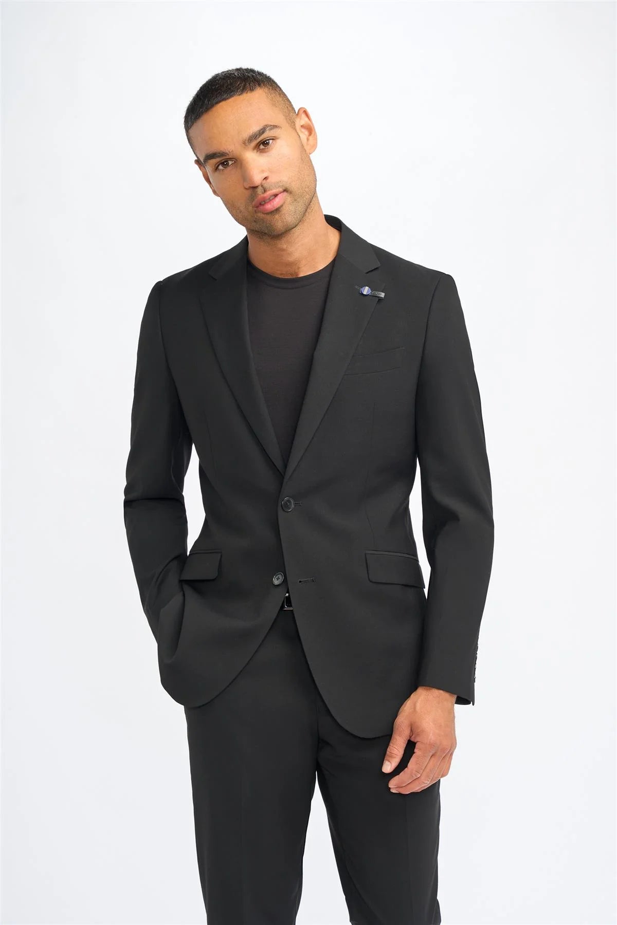 Malibu - Moški črn krojeni blazer