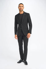 Malibu - Moški črn krojeni blazer