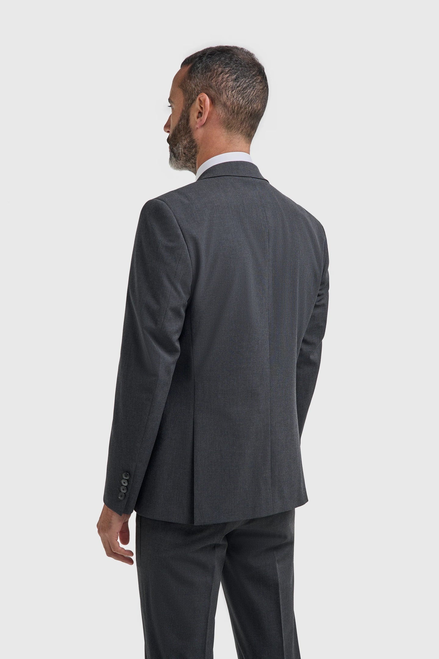 Malibu - Moški teksturiran blazer v temno sivi barvi
