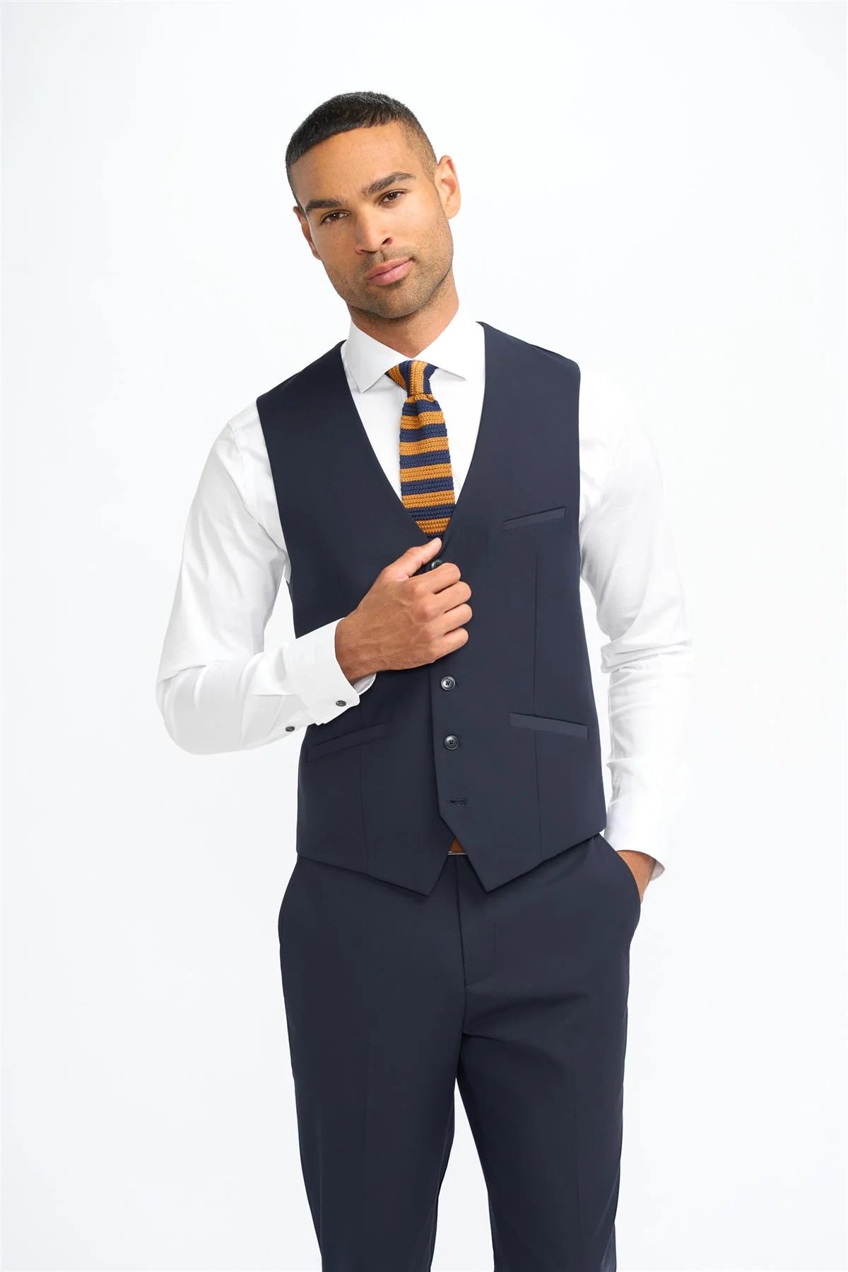 Malibu - Moški mornarsko moder telovnik kroja