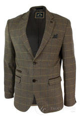 Moški vintage blazer suknjič iz tvida z vzorcem ribje kosti, sivo-oglje, oprijet, hrastov