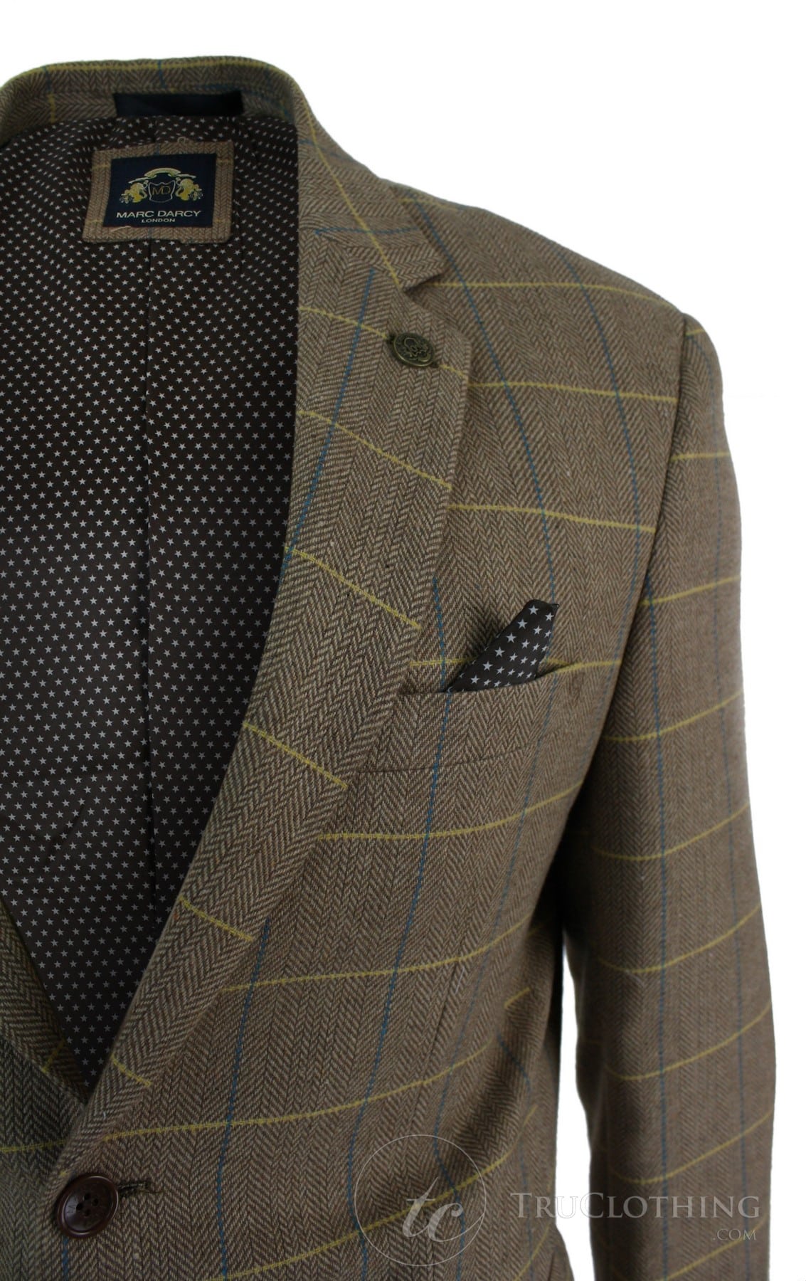 Moški vintage blazer suknjič iz tvida z vzorcem ribje kosti, sivo-oglje, oprijet, hrastov