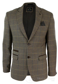 Moški vintage blazer suknjič iz tvida z vzorcem ribje kosti, sivo-oglje, oprijet, hrastov