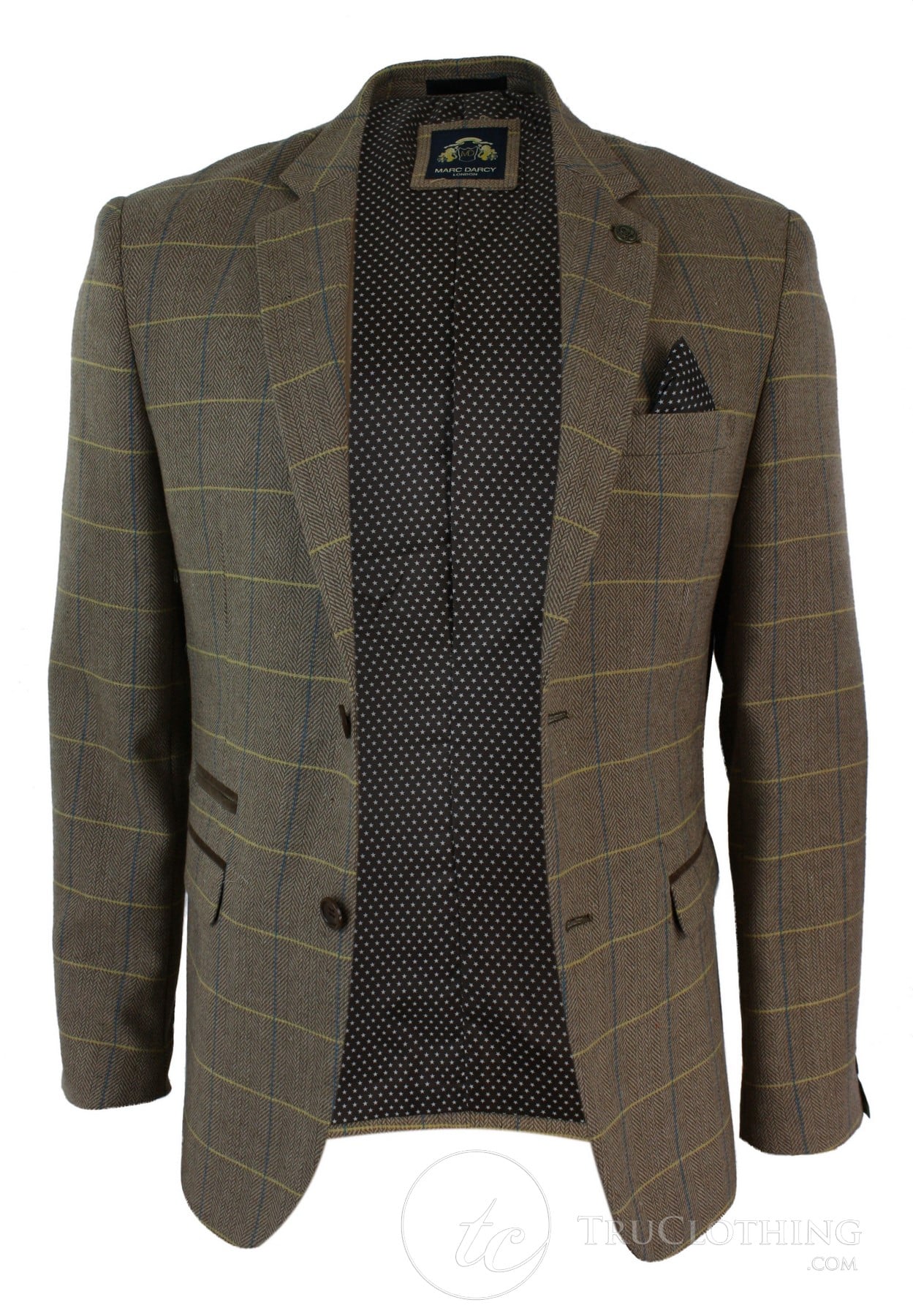 Moški vintage blazer suknjič iz tvida z vzorcem ribje kosti, sivo-oglje, oprijet, hrastov