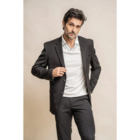 Marco - Moški klasični črni blazer