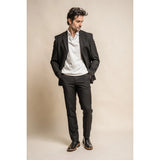 Marco - Moški klasični črni blazer
