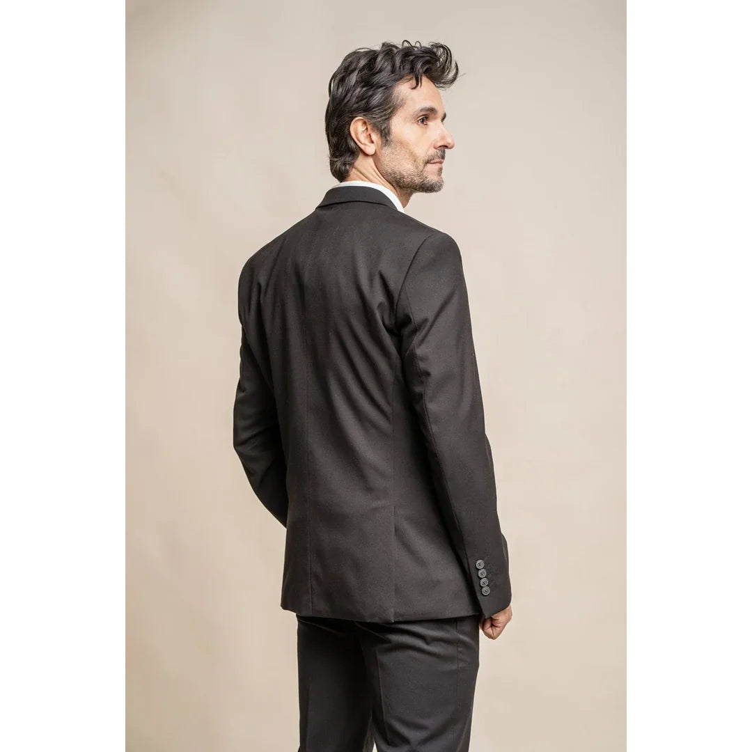 Marco - Moški klasični črni blazer