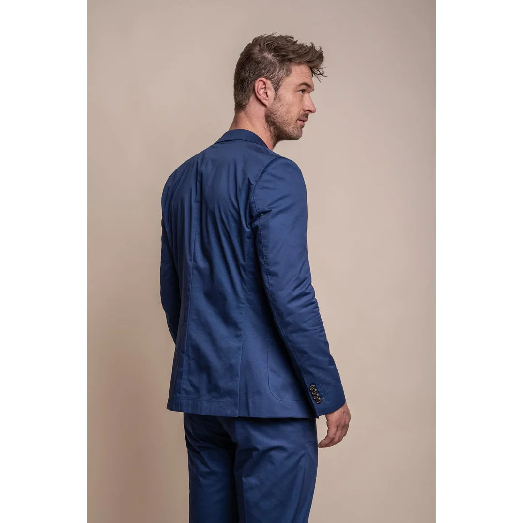 Mario - Moški poletni moder elegantni suknjič