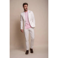 Mario - Moški elegantni poletni kremni blazer