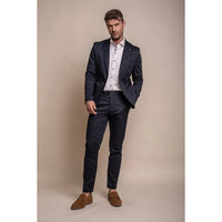 Mario - Moški klasični poletni mornarsko modri blazer