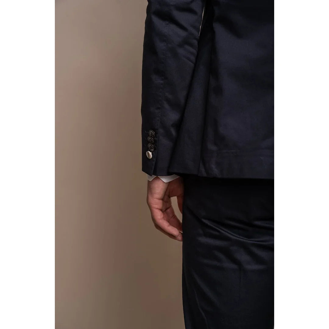 Mario - Moški klasični poletni mornarsko modri blazer
