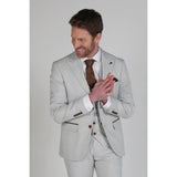 Mark - Moški bež karo blazer