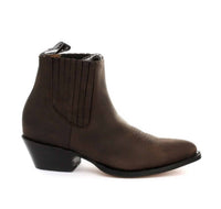 Moški kavbojski gležnjarji Grinders Maverick iz pravega usnja, zahodnjaški jahalni kubanski