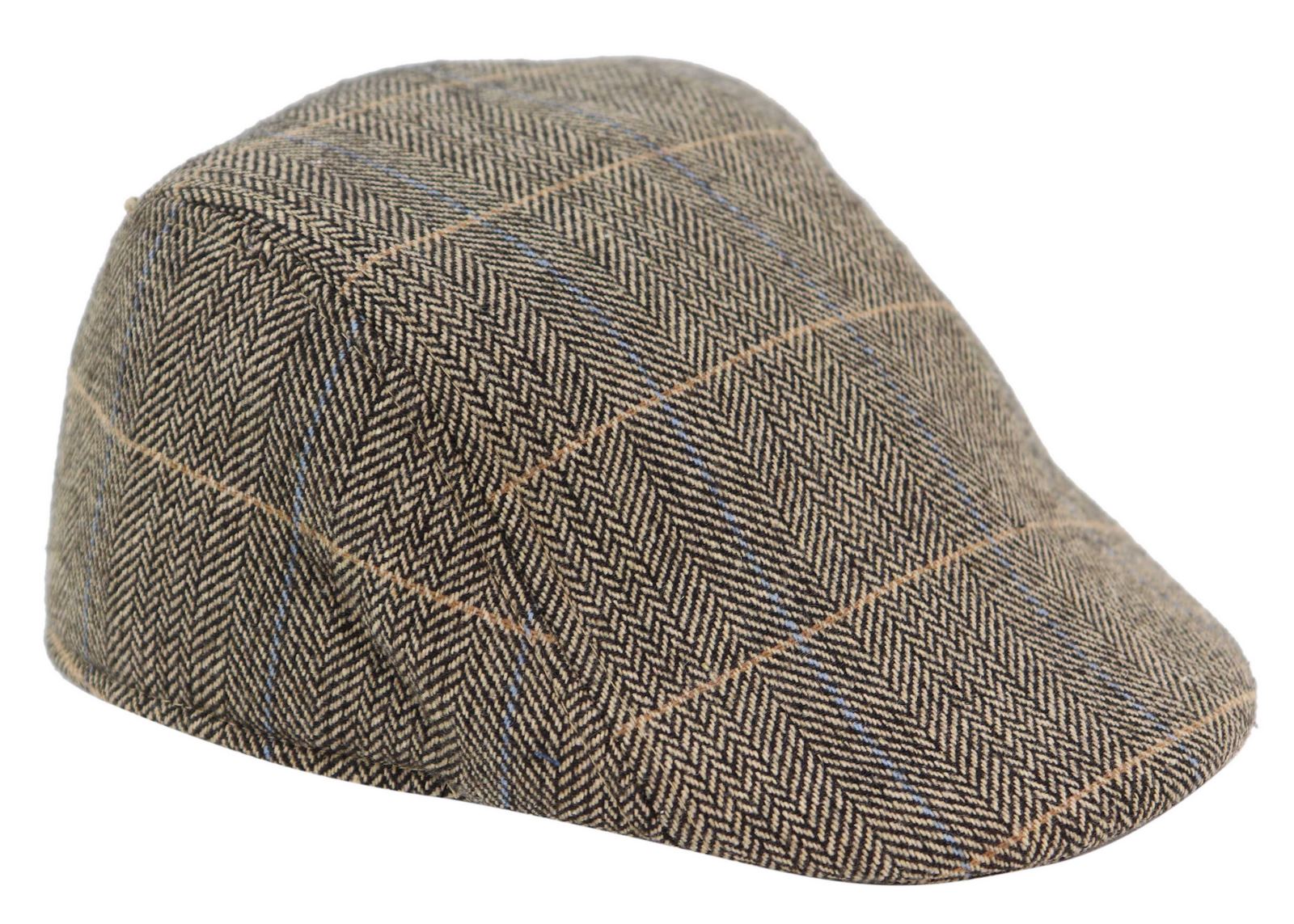 Marc Darcy DX7 moške tvid vintage retro dedek ravne kape klobuki Peaky Blinders Check klasične