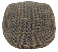 Marc Darcy DX7 moške tvid vintage retro dedek ravne kape klobuki Peaky Blinders Check klasične