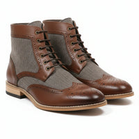 Moški gležnjarji Wingtip Brogue
