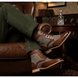 Moški gležnjarji Wingtip Brogue