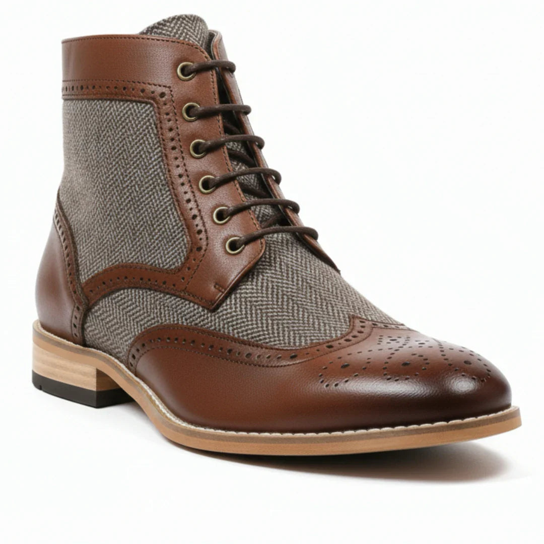 Moški gležnjarji Wingtip Brogue