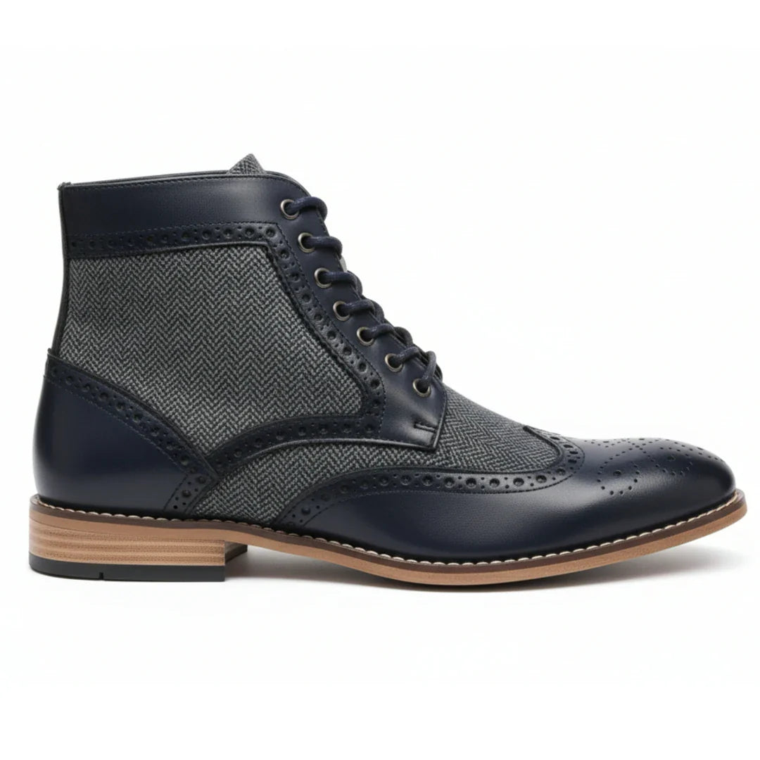 Moški gležnjarji Wingtip Brogue