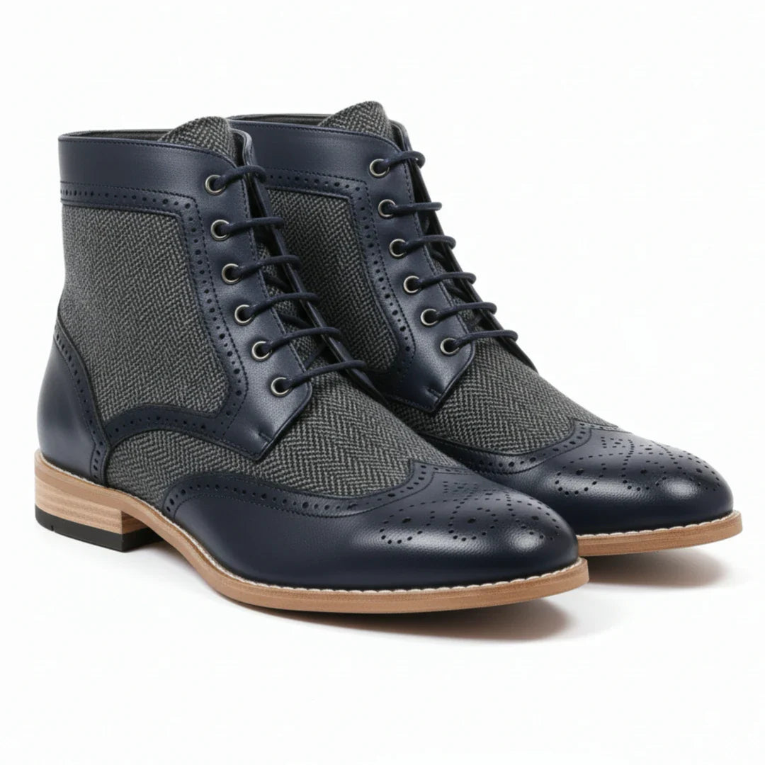 Moški gležnjarji Wingtip Brogue