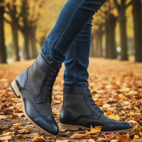 Moški gležnjarji Wingtip Brogue