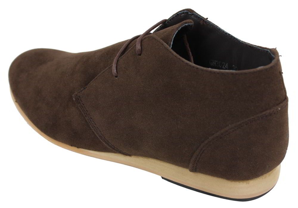 Moški črni bež rjavi mornarsko modri puščavski škornji čevlji iz semiša z visokim gležnjarjem Chelsea