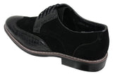 Moški črno-rjavi brogues iz semiša in kačjega usnja Gatsby Vintage