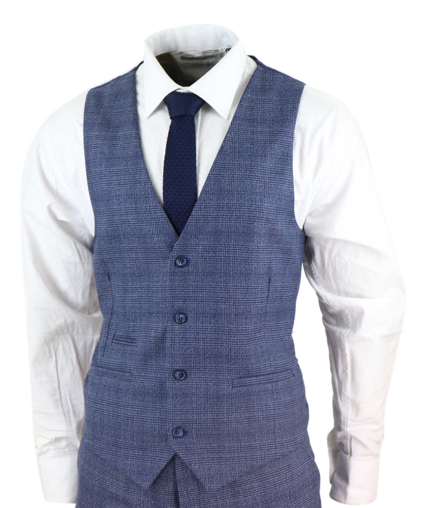 Moška 3-delna obleka, klasičen tvidov karo, vintage retro, Peaky Blinders, krojen kroj