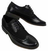 Moški usnjeni brogues čevlji italijanskega oblikovalca elegantno-ležerni rjavi črni mornarsko modri retro